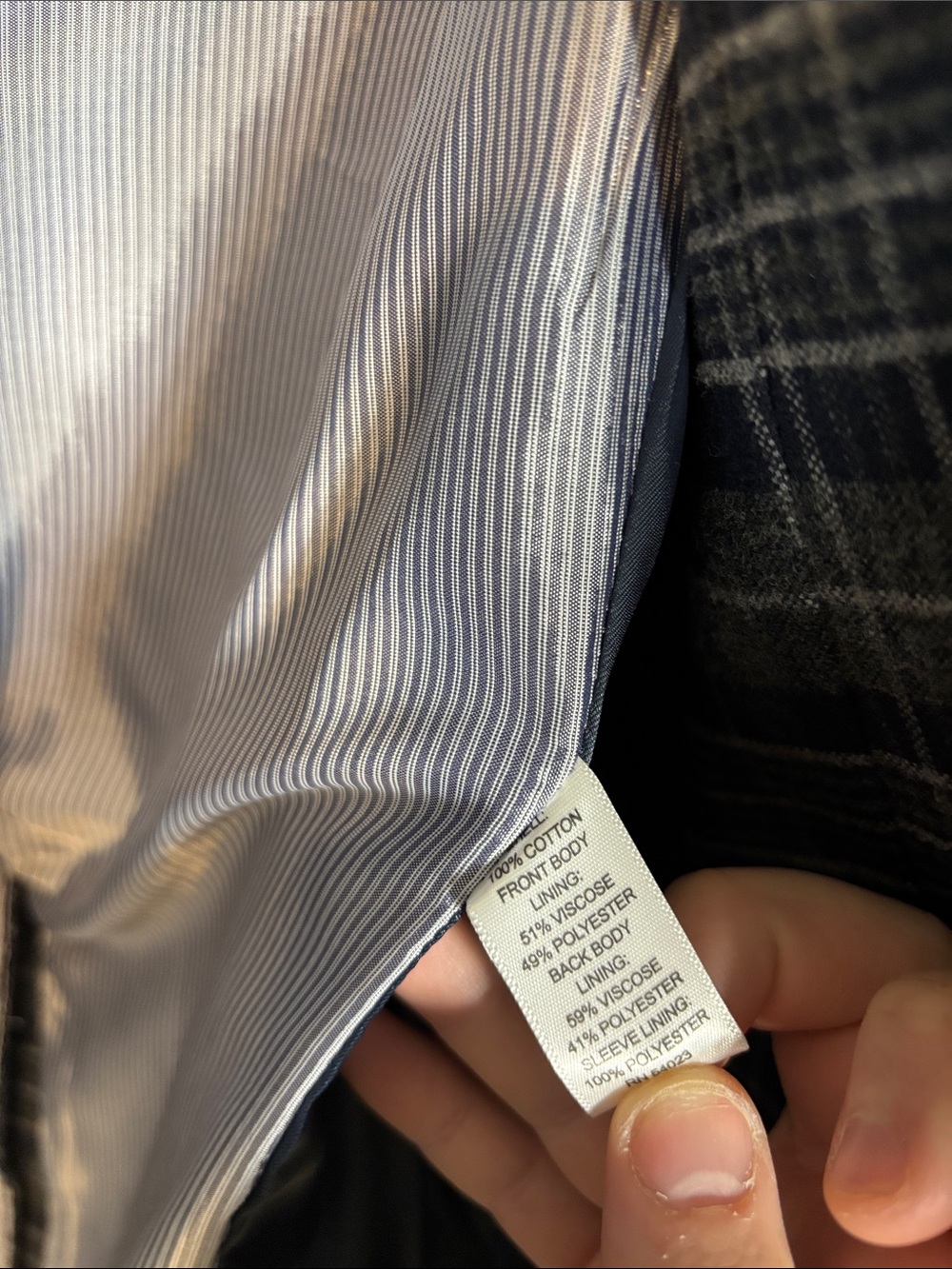 Banana Republic Blue Grey Plaid Tailored Fit Blazer 42R - Picture 3 of 4